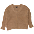 Damski sweter oversize MOSSIMO z dekoltem w łódkę UK 14 średni beż