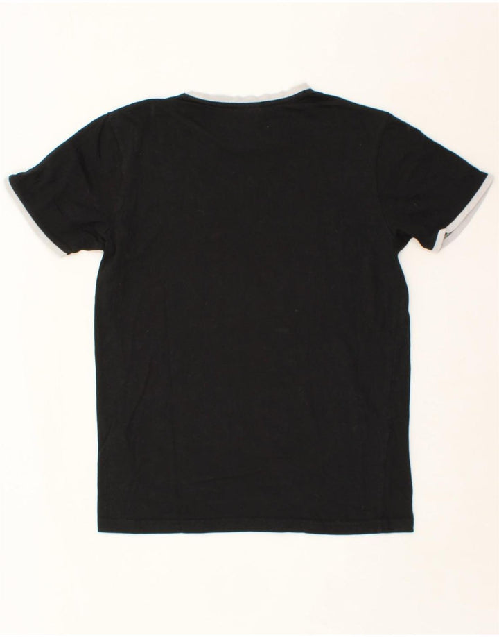ELLESSE Womens Graphic T-Shirt Top UK 14 Medium Black Cotton Vintage Ellesse and Second-Hand Ellesse from Messina Hembry 