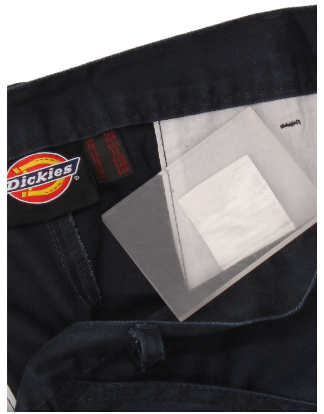 DICKIES Mens Straight Cargo Trousers W42 L28 Navy Blue Polyester