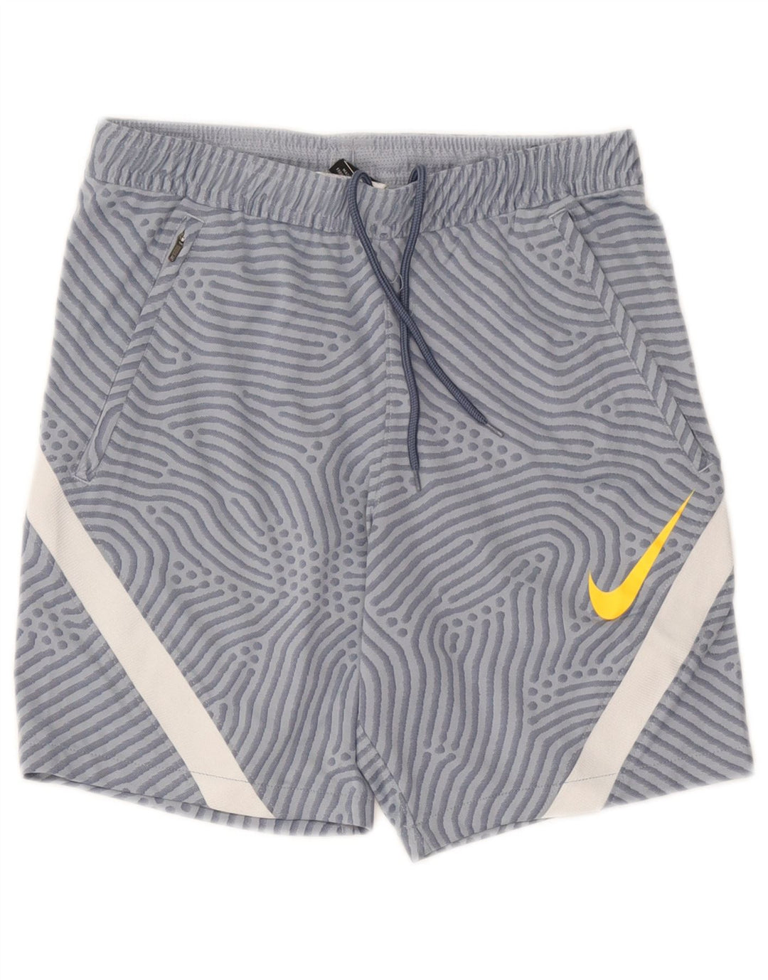 Męskie spodenki sportowe Nike Dri Fit z abstrakcyjnym wzorem, małe, niebieskie, z blokami kolorów