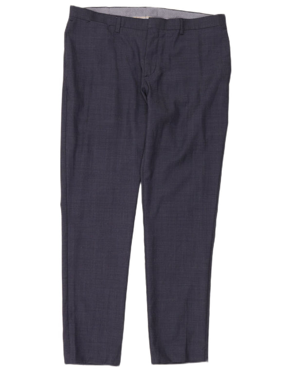 Męskie spodnie chino ZARA EU 44 Large W36 L30 Granatowa wełna