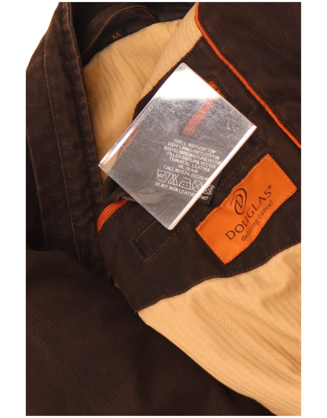 Męska kurtka bomberka Douglas UK 44 2XL Brązowa bawełna