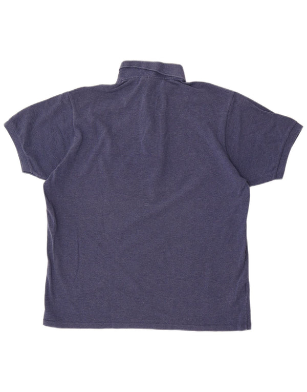 Męska koszulka polo Lacoste o klasycznym kroju, rozmiar 5, duża, niebieska, bawełniana