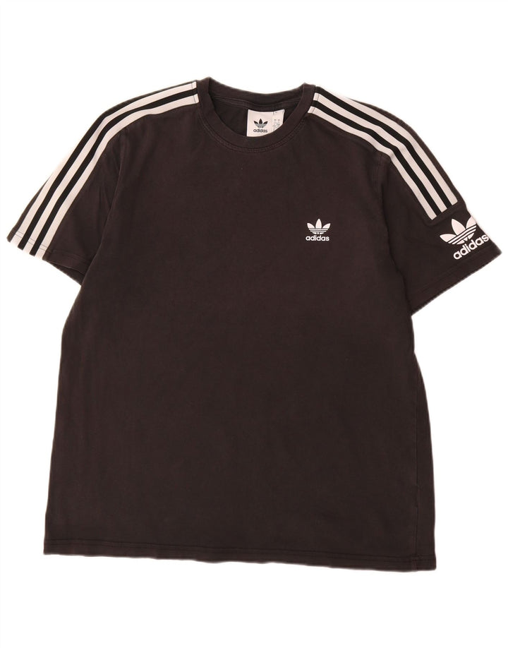 Adidas Męski T-Shirt Duży Czarny Bawełniany