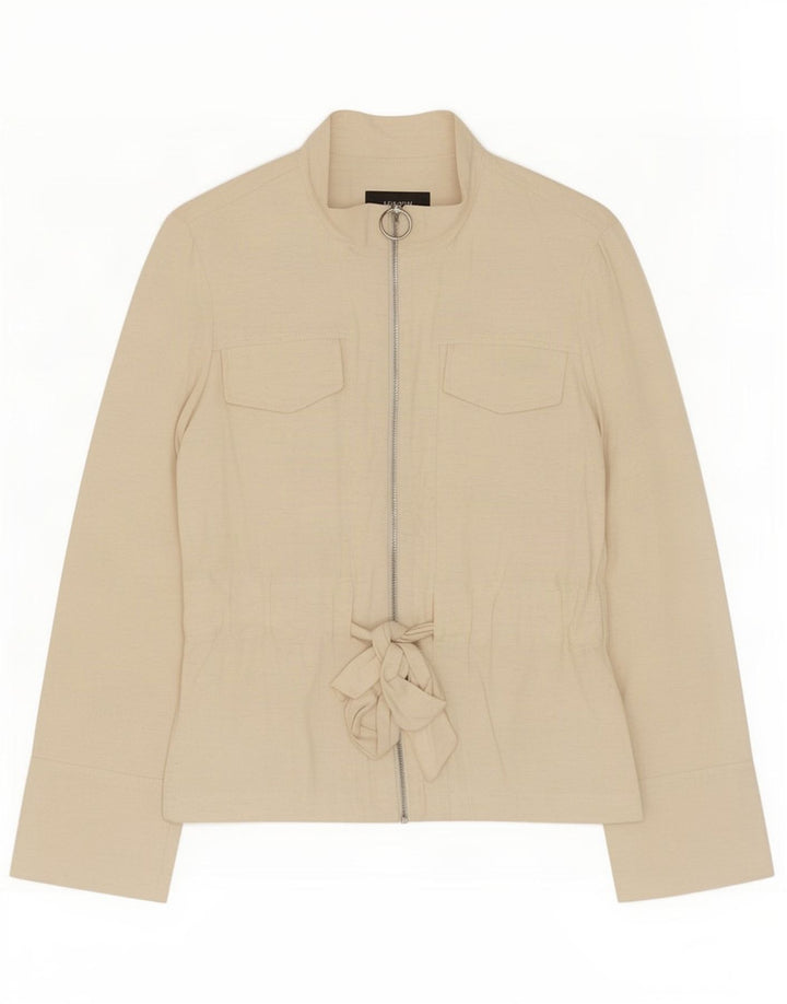Damska marynarka Topshop UK 10 Small, beżowa, nakrapiana wiskoza