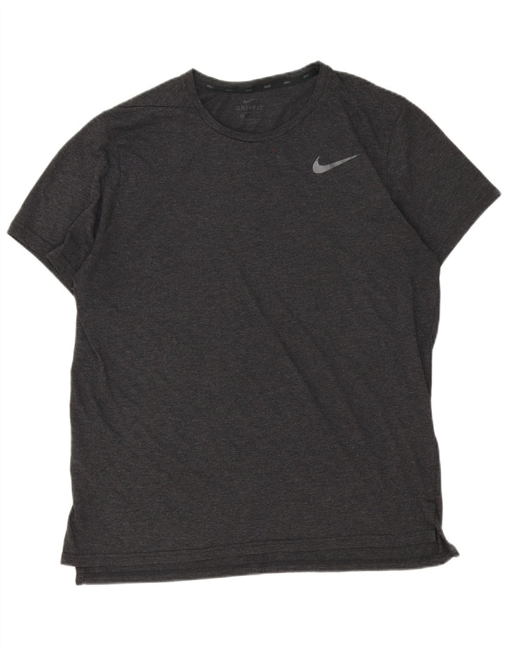 Męski T-shirt Nike Dri Fit Top, średni szary poliester