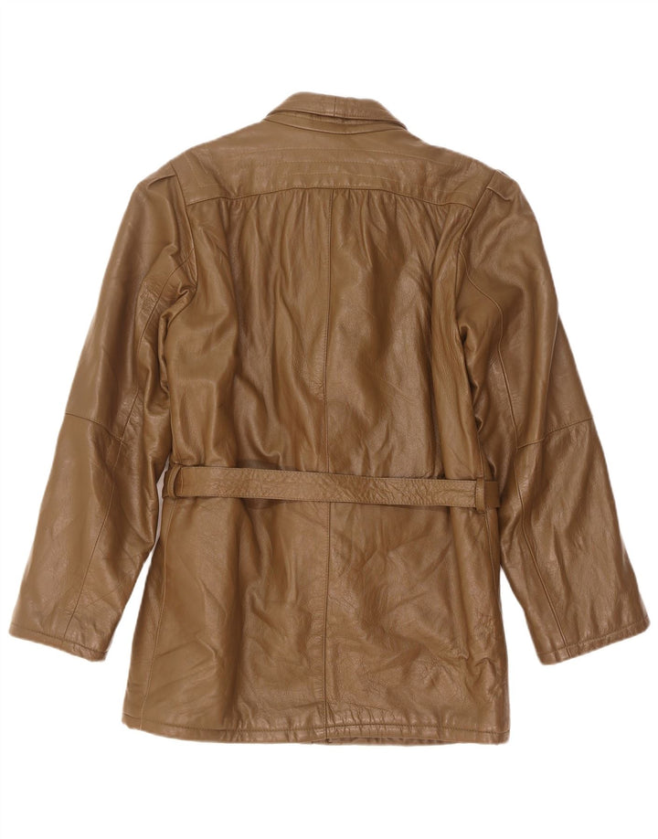 Vintage damska kurtka skórzana IT 42 Medium Khaki