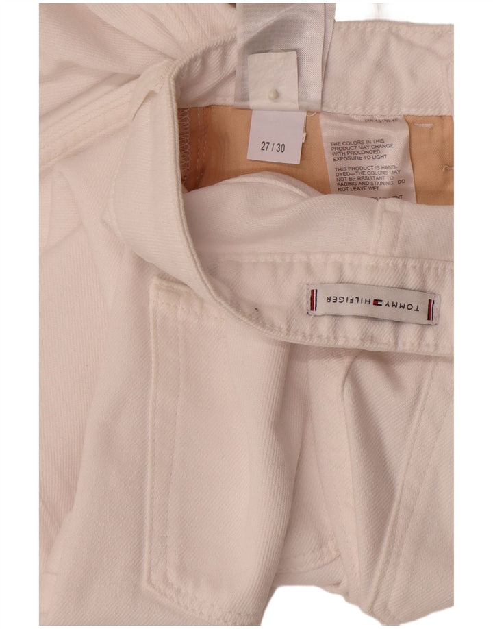 Damskie proste dżinsy Tommy Hilfiger W27 L30 Biała bawełna