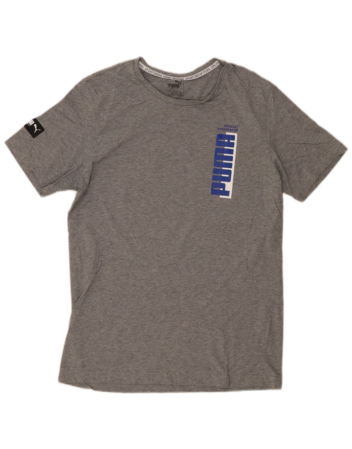 Męski T-shirt z grafiką PUMA, średni szary