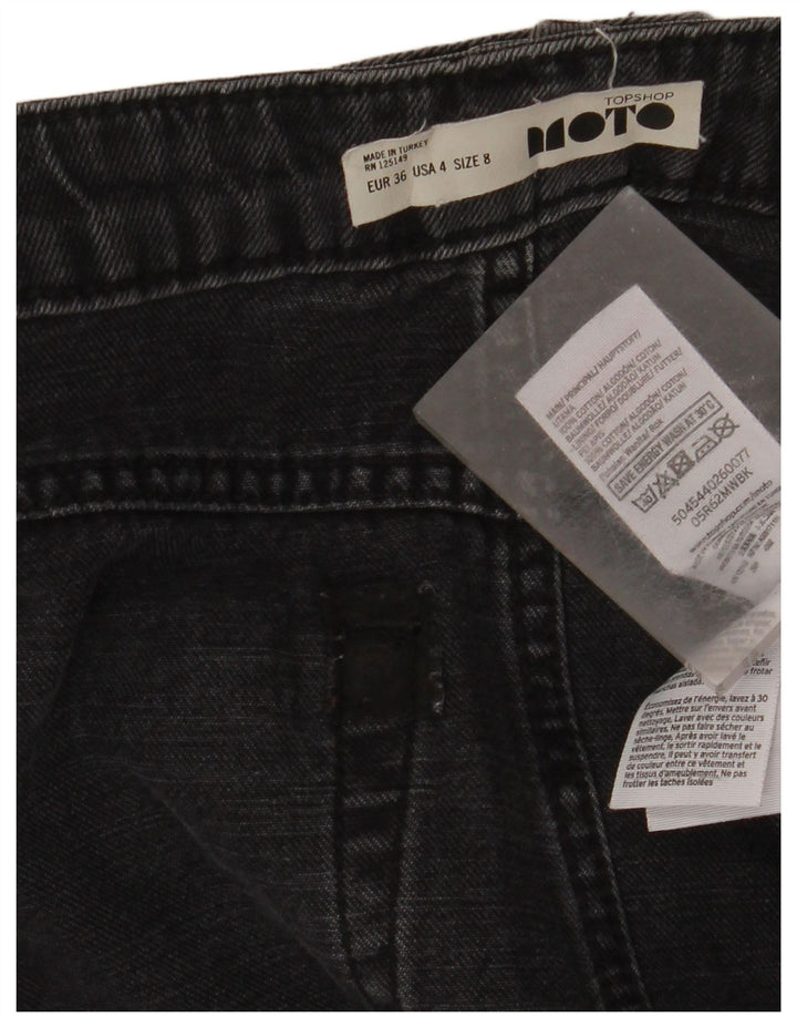 Damska spódnica dżinsowa Topshop UK 8 Small W28 Czarna bawełna