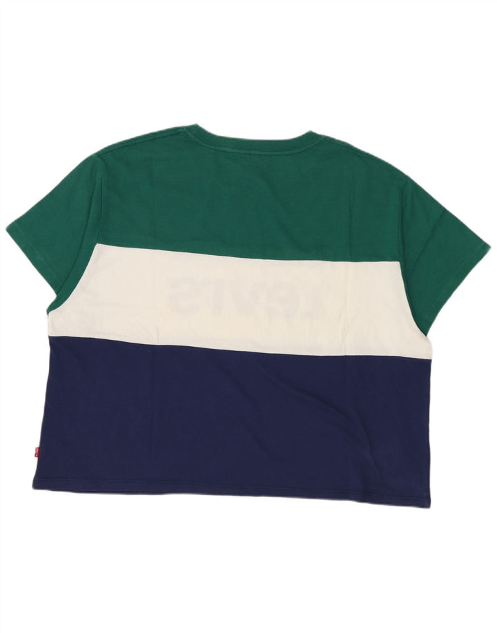 Damska koszulka LEVI'S Crop Graphic Top UK 10, mała, wielobarwna