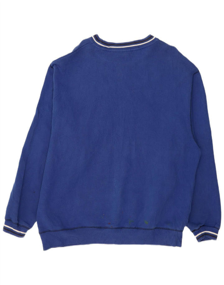 FILA Męska bluza z grafiką, 2XL, niebieska, bawełniana