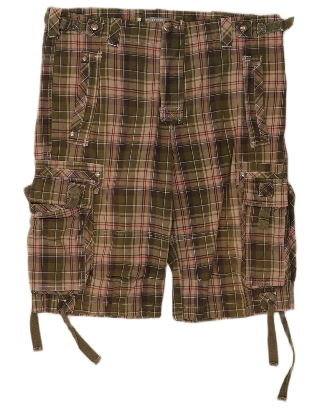 Męskie spodenki cargo Catbalou IT 50 Large W38 Khaki Check Cotton