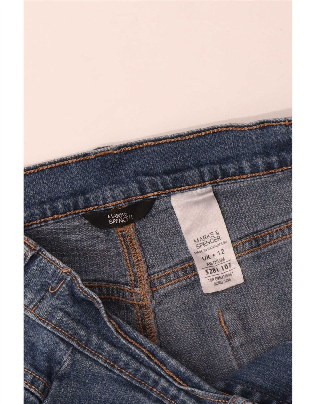 Marks & Spencer Damskie proste dżinsy UK 12 Medium W30 L27 Niebieskie bawełniane