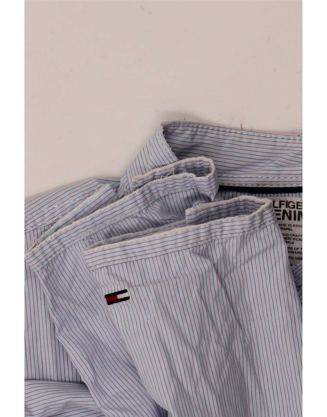 Koszula męska Tommy Hilfiger w małe niebieskie prążki