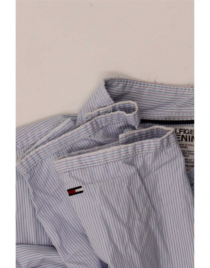 Koszula męska Tommy Hilfiger w małe niebieskie prążki