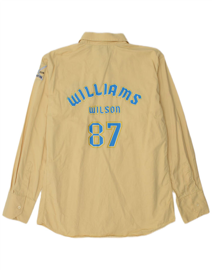 Męska koszula graficzna Williams Wilson XL, żółta, bawełniana