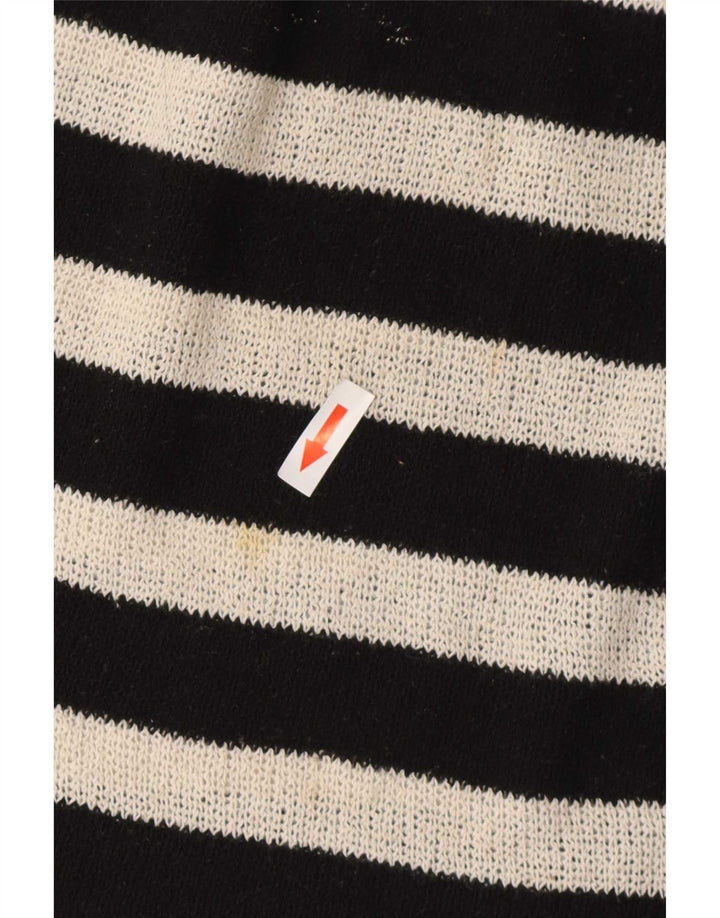 Damski sweter oversize z golfem Zara UK 10 w małe czarne paski