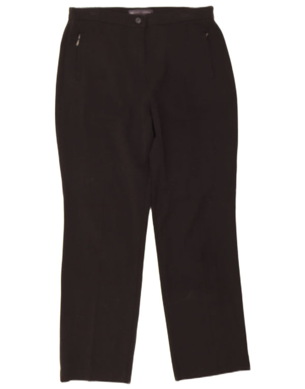 Marks & Spencer Damskie proste spodnie na co dzień UK 10 Small W28 L26 Czarne