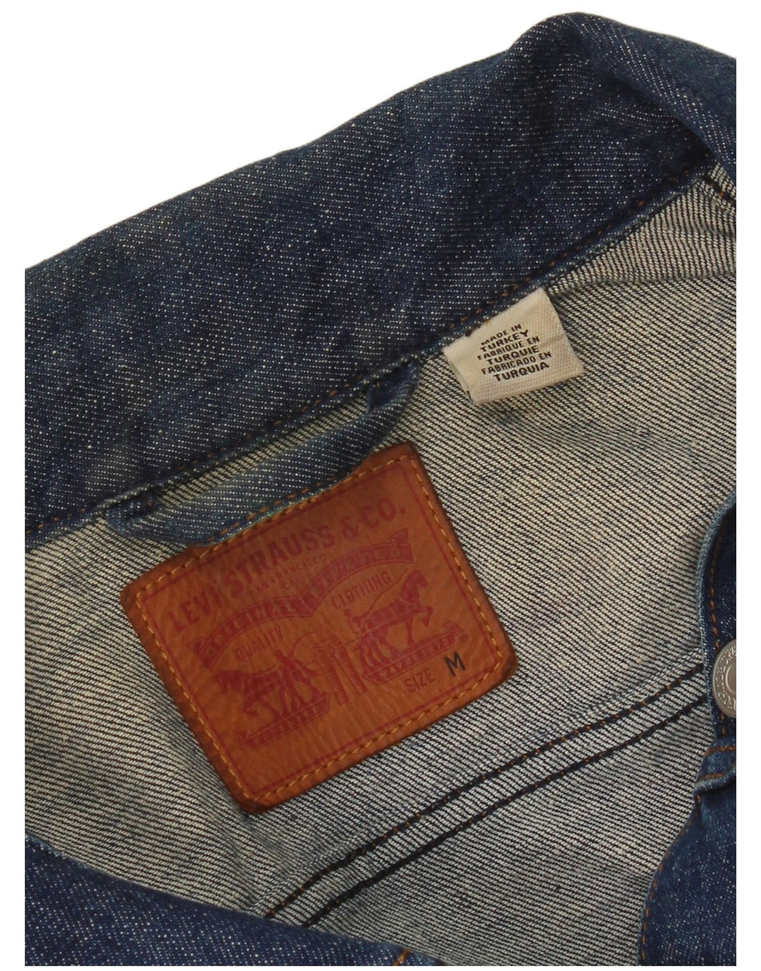 Damska kurtka dżinsowa Levi's Crop UK 12 w kolorze średniego błękitu