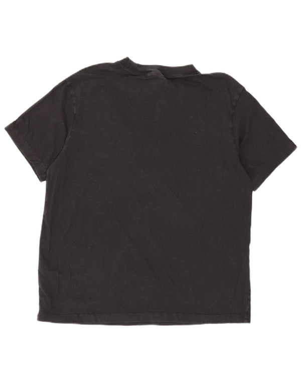 Męski T-shirt z grafiką Nike, mały, czarny, bawełniany