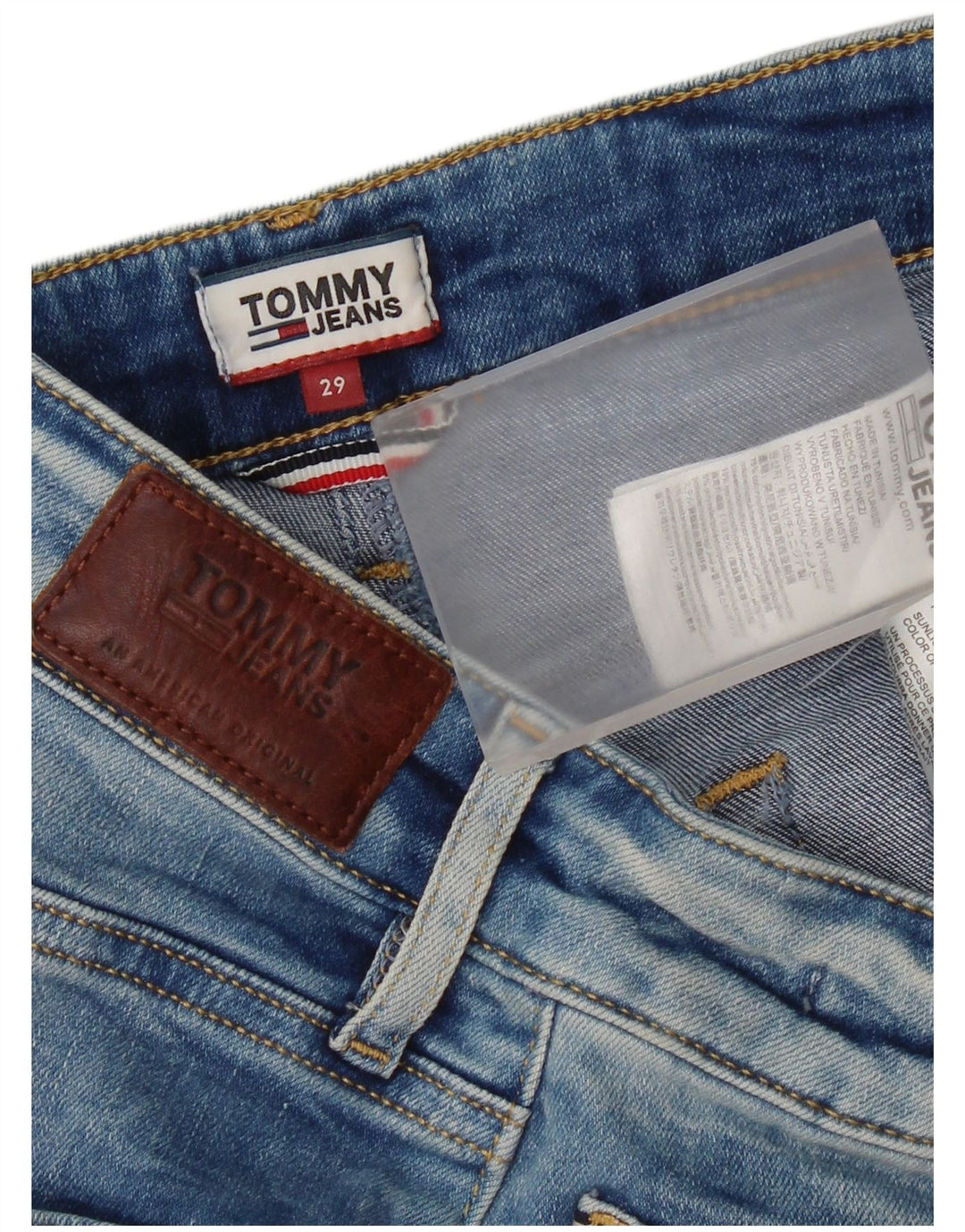 Damska mini spódniczka jeansowa Tommy Hilfiger W29 Średnioniebieska bawełna