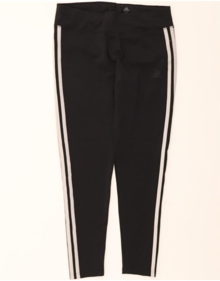 ADIDAS Womens Climalite Leggings UK 12/14 Medium  Black Polyester Vintage Adidas and Second-Hand Adidas from Messina Hembry 