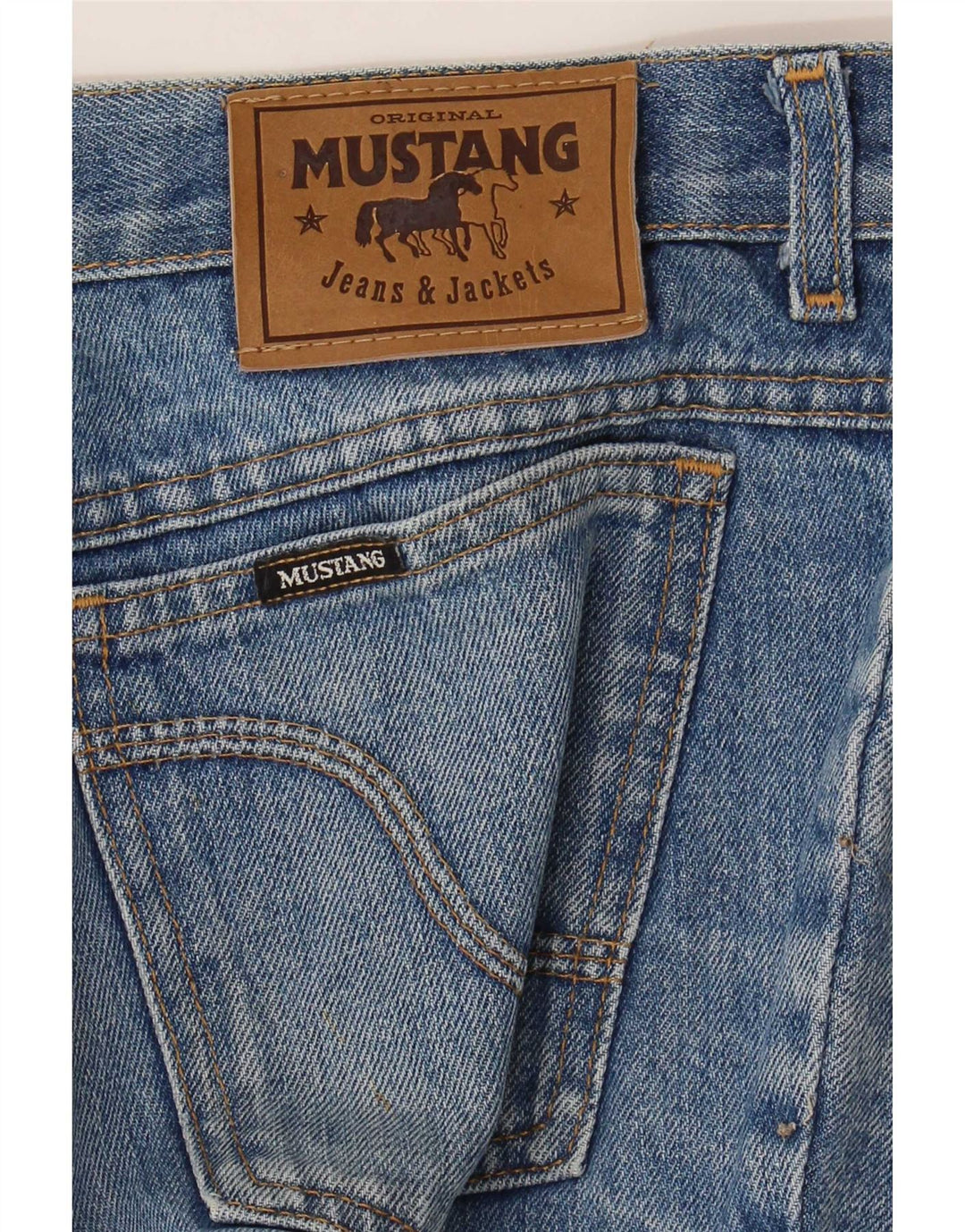 Damskie spodenki jeansowe Mustang W28 Średni niebieski