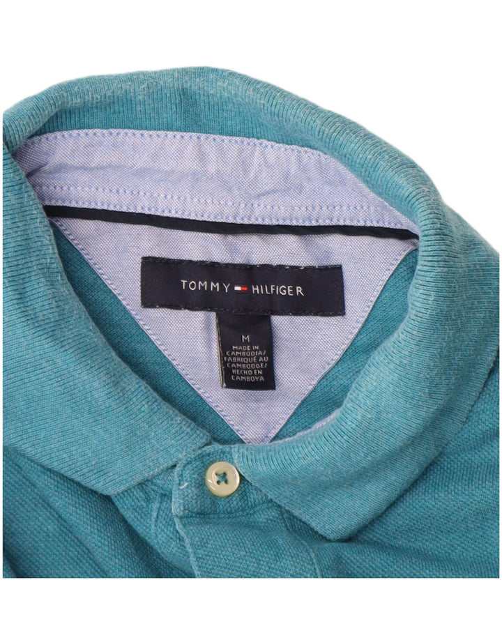 Męska koszulka polo TOMMY HILFIGER, bawełniana, w kolorze średniego błękitu