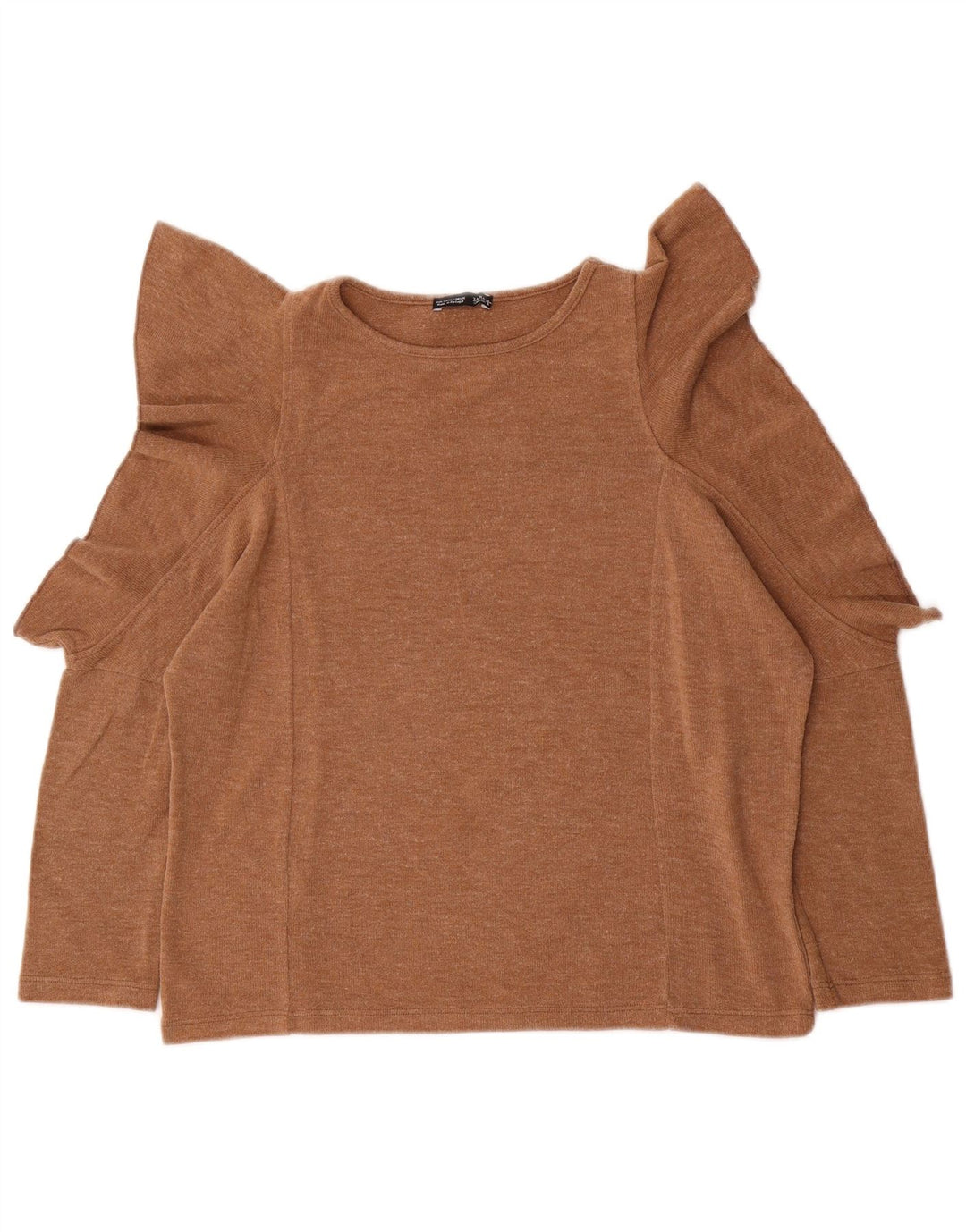 Damski top oversize Zara z rękawem 3/4, UK 10, mały, beżowy