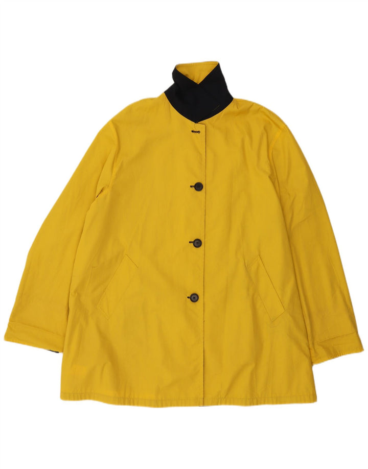 Dwustronny płaszcz damski oversize w stylu vintage UK 18 XL granatowy