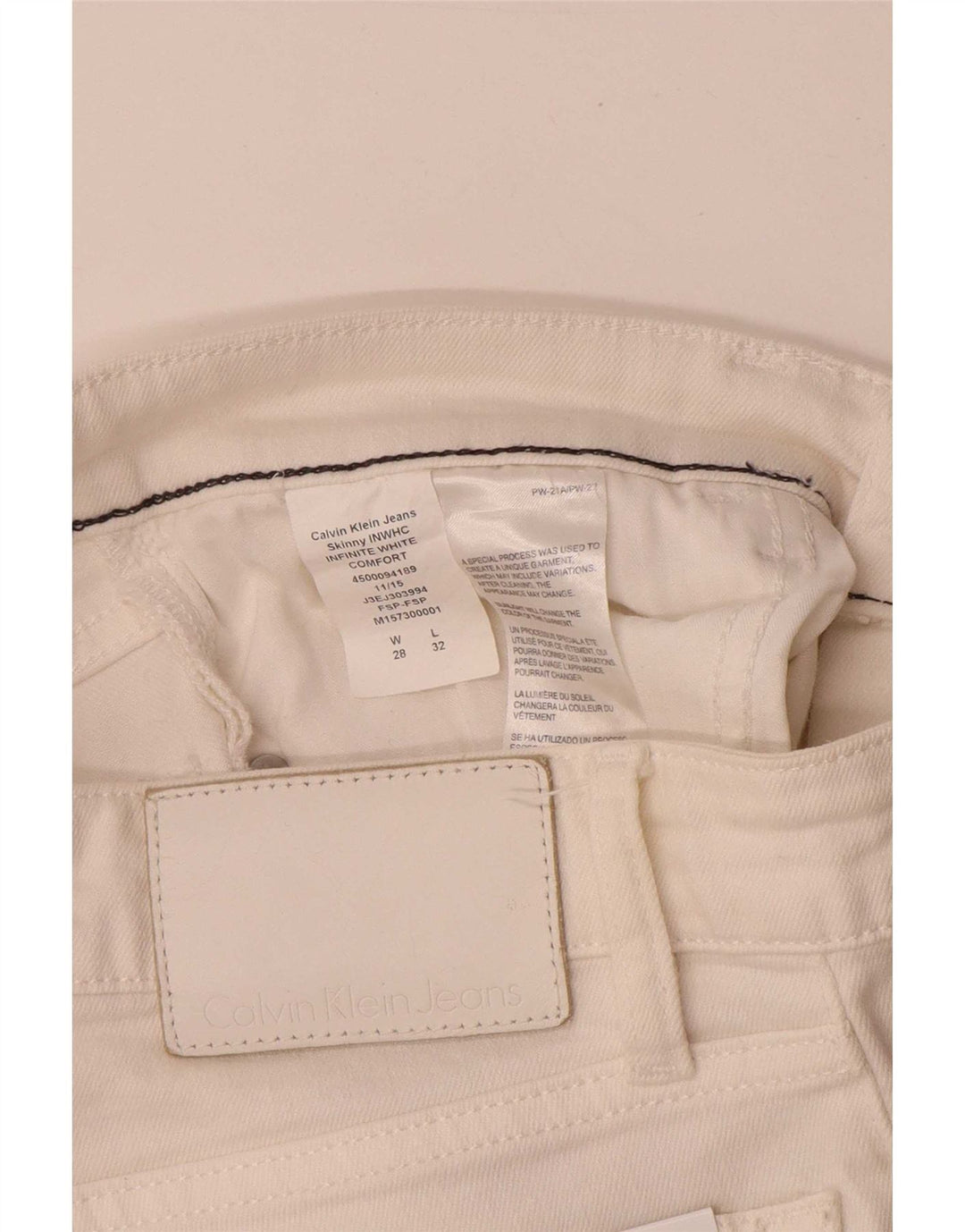 Damskie jeansy Skinny Calvin Klein W28 L28 Białe