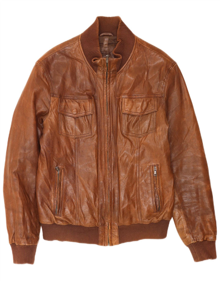Conbipel Męska skórzana kurtka bomber IT 46 Small Brown