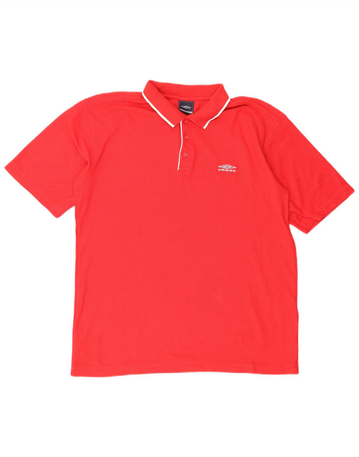 Męska koszulka polo UMBRO XL, czerwona, bawełniana