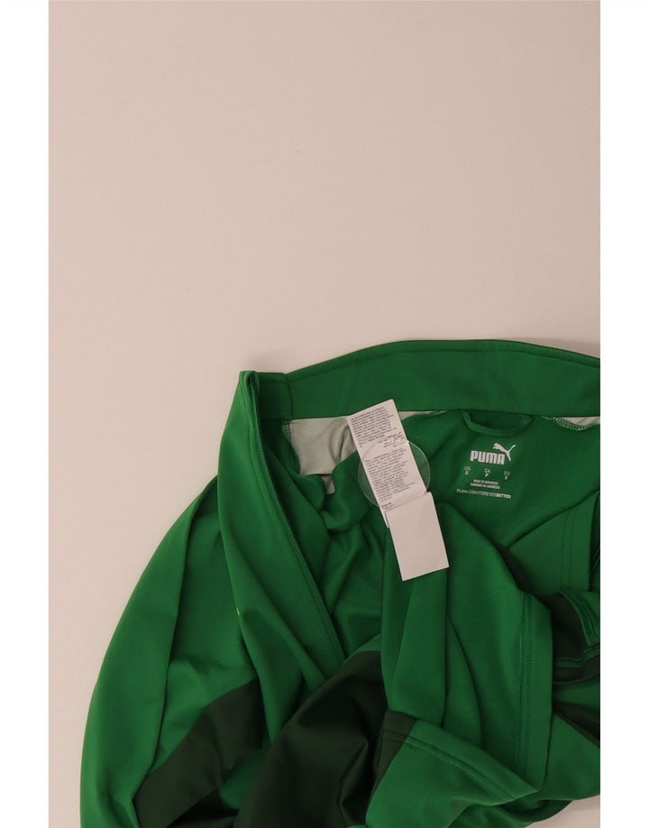 PUMA Mens Tracksuit Top Jacket Small Green Colourblock Polyester Vintage Puma and Second-Hand Puma from Messina Hembry 