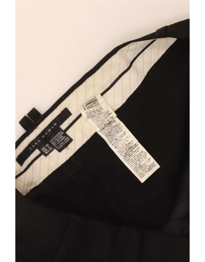 Damskie proste spodnie chino Zara EU 40 Medium W30 L34 Czarny poliester
