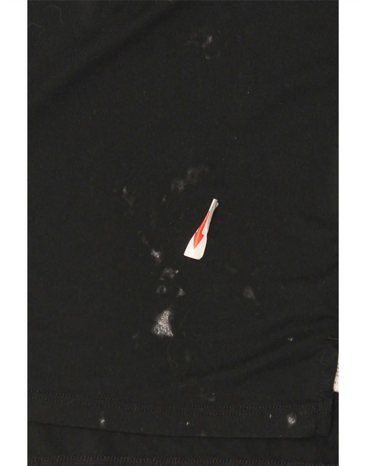 Męski T-shirt Nike Dri Fit Top XL, czarny, poliestrowy w prążki