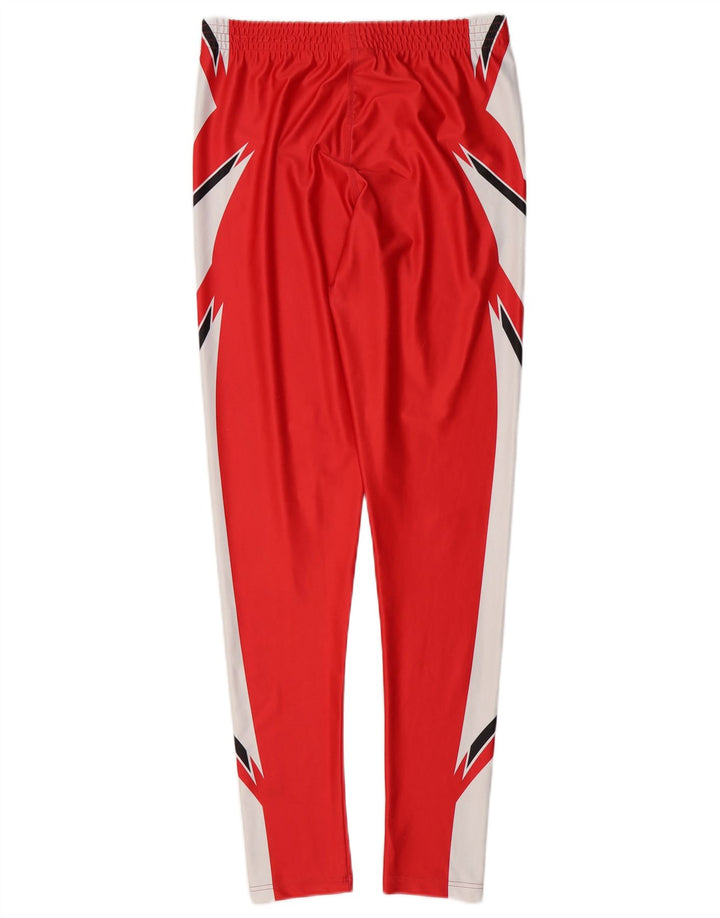 Męskie spodnie dresowe Reebok, małe, czerwone, z poliestru w blokach kolorów