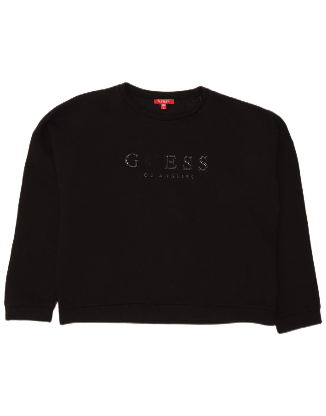 Damska bluza Guess Oversize Crop Graphic Jumper UK 14, duża czarna