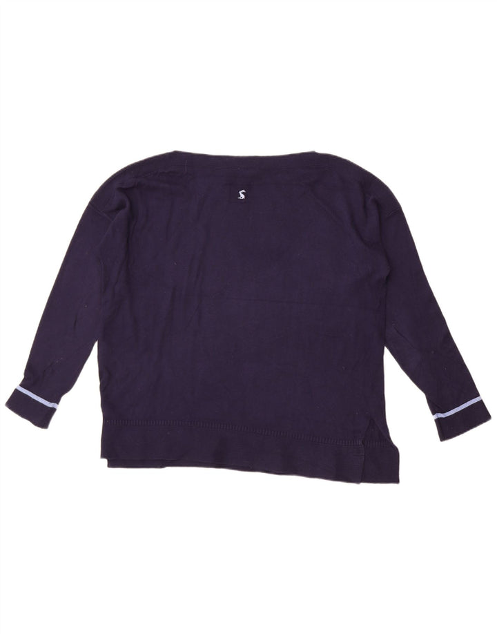Damski sweter oversize Joules UK 14, duży, granatowy, bawełniany