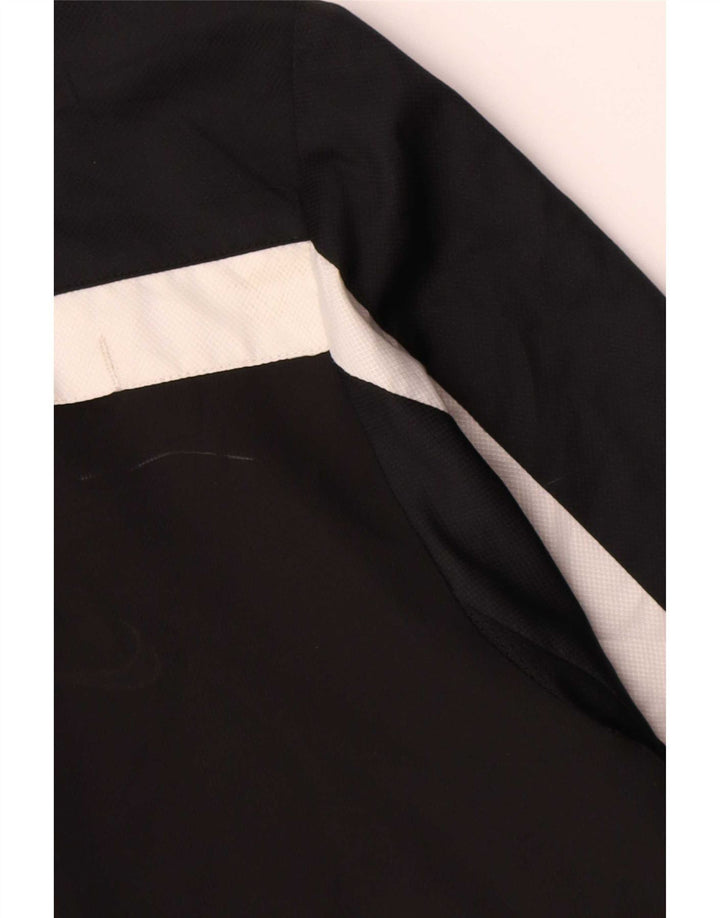 Męska koszulka Nike Dri Fit z grafiką, długim rękawem, dużym czarnym poliestrem w blokach kolorów