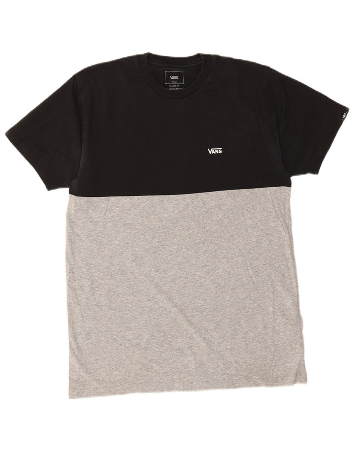 T-shirt męski Vans o klasycznym kroju, bawełniany, w kolorze średniej czerni