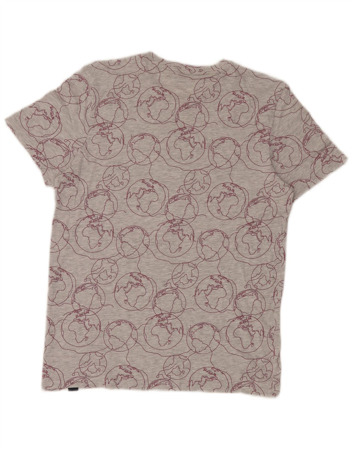 Męski T-shirt z abstrakcyjnym wzorem Jack & Jones, średni szary
