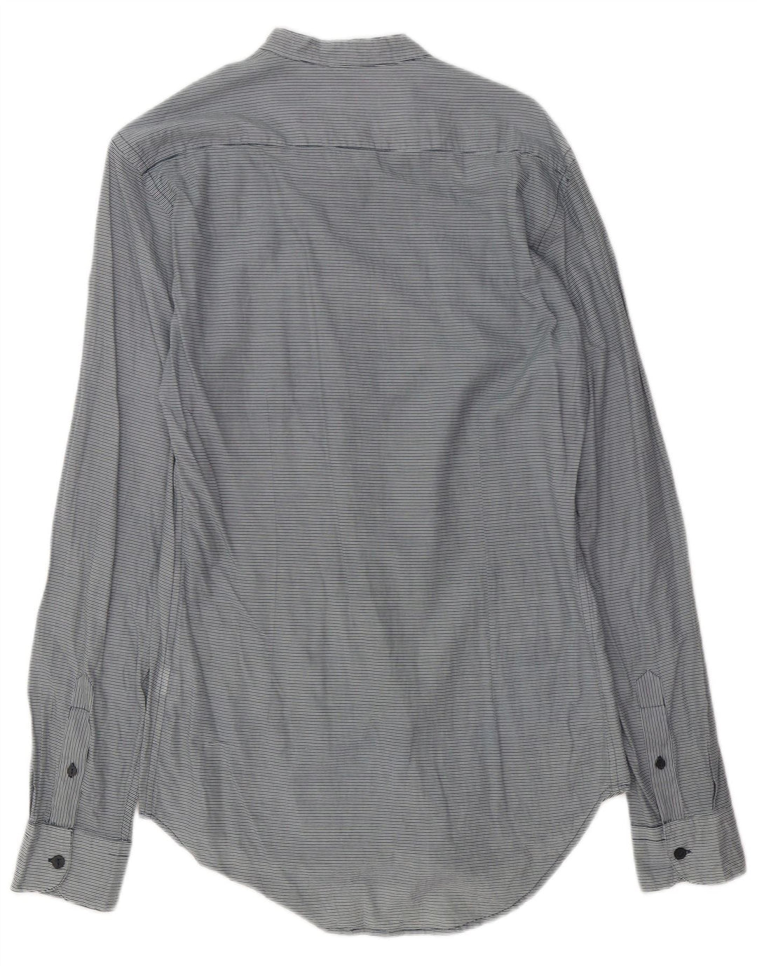 Koszula męska Zara Slim Fit Średnioszara bawełniana w prążki