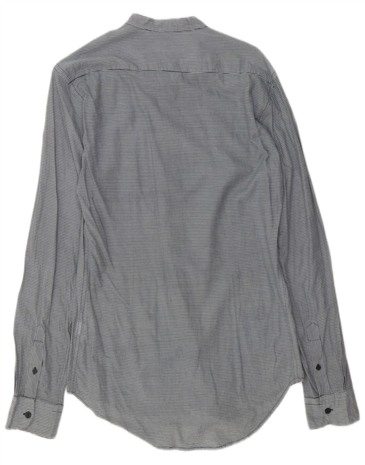 Koszula męska Zara Slim Fit Średnioszara bawełniana w prążki