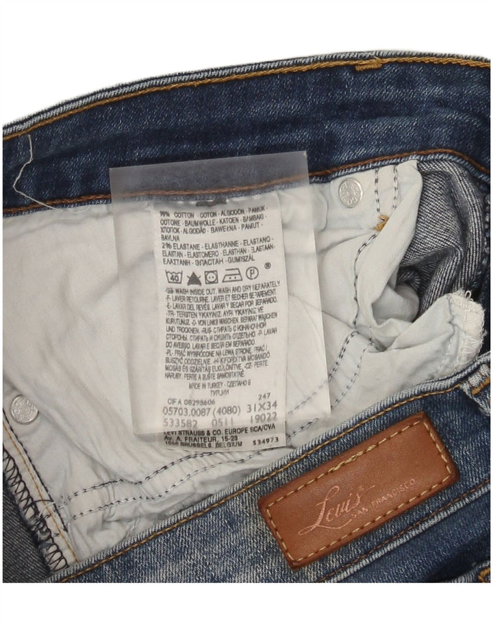 Damskie jeansy Levi's Slim W31 L34 Niebieskie bawełniane