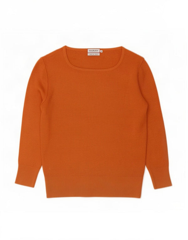 Damski sweter z dekoltem w łódkę Max & Co. UK 12, średni pomarańczowy wiskoza