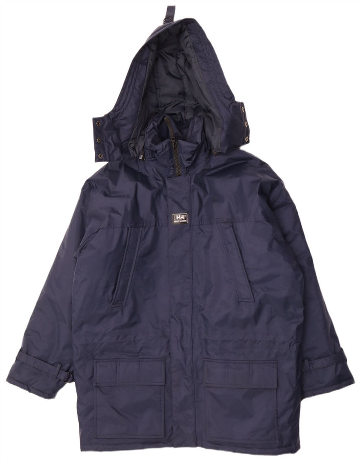 Helly Hansen Męski płaszcz z kapturem, oversize, wyściełany UK 36, mały, granatowy