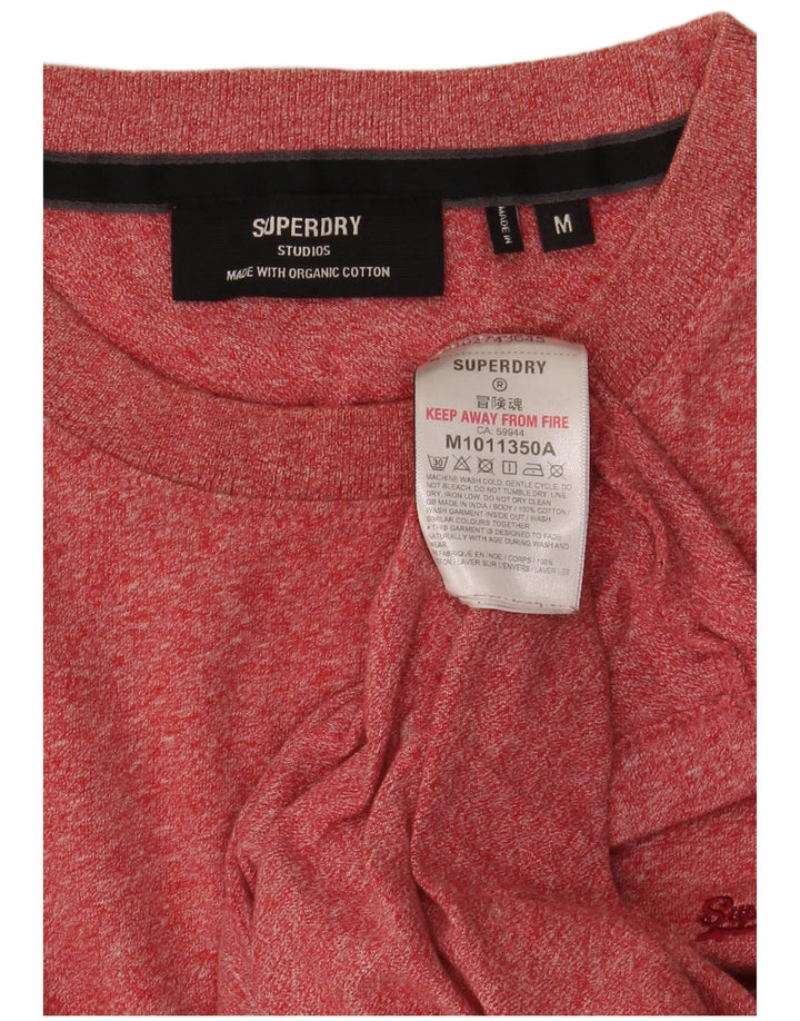 T-shirt męski Superdry, bawełniany, średni, czerwony, w cętki