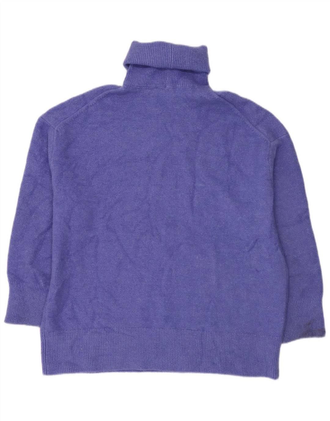 Damski sweter oversize Zara z wywijanym dekoltem UK 14, średni niebieski akryl